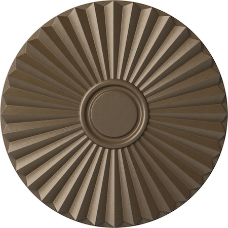 Ekena Millwork Shakuras Ceiling Medallion (For Canopies up to 5"), Hand-Painted Warm Silver, 19 3/4"OD x 1 3/8"P CM20SHWSS